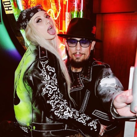 Dave Navarro with his fiance Vanessa Dubasso